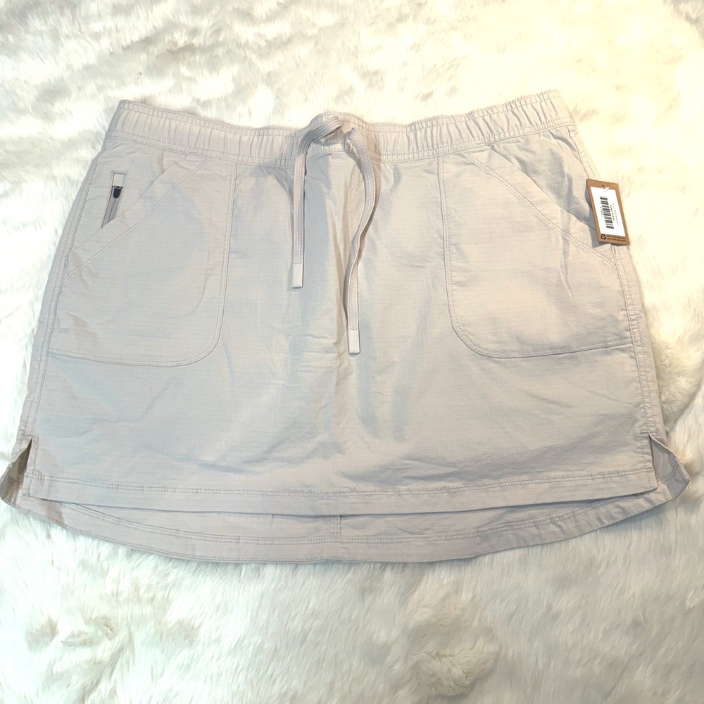 NWT Title Nine Scout Ripstop Skort Womens XL Beige Hiking Active Drawstring
